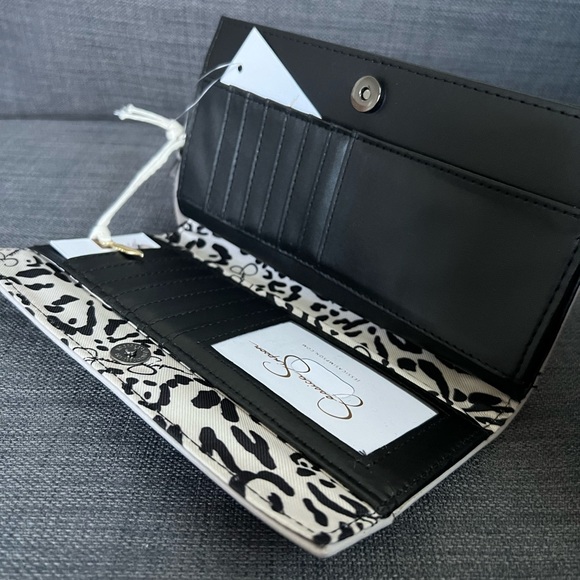 NWT JESSICA SIMPSON WILMA DOUBLE GUSSET BIFOLD LARGE WALLET CASE ORGANIZER - Picture 7 of 12